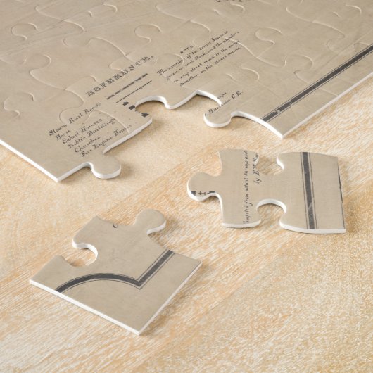  kaart van Jersey City NJ (1879) Legpuzzel (Zijkant)