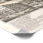  kaart van Jersey City NJ (1883) Poster (Hoek)