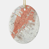  kaart van Jersey City NJ (1955) Keramisch Ornament (Rechts)