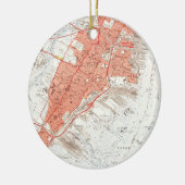  kaart van Jersey City NJ (1955) Keramisch Ornament (Links)