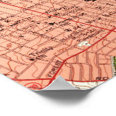  kaart van Jersey City NJ (1955) Poster (Hoek)