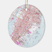  kaart van Jersey City NJ (1967) Keramisch Ornament (Links)