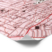  kaart van Jersey City NJ (1967) Poster (Hoek)