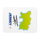 Kaart van Jersey. Magneet (Horizontaal)