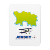 Kaart van Jersey. Magneet (Verticaal)