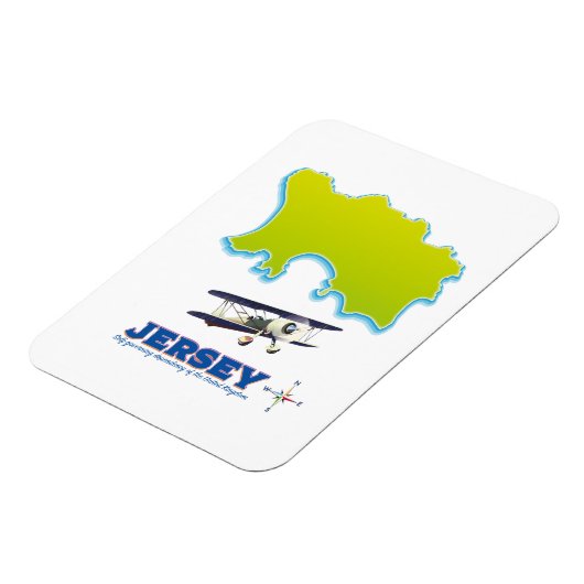 Kaart van Jersey. Magneet (Linkerzijde)