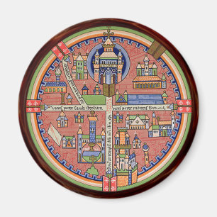 Kaart van Jerusalem magnet