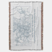 Kaart van Jeruzalem: Een Psalmcitaat in het Hebree Deken (Voorkant Verticaal)