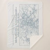 Kaart van Jeruzalem: Een Psalmcitaat in het Hebree Sherpa Deken (Voorkant)