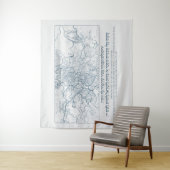 Kaart van Jeruzalem: Een Psalmcitaat in het Hebree Wandkleed (In situ)