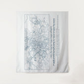 Kaart van Jeruzalem: Een Psalmcitaat in het Hebree Wandkleed (Voorkant)