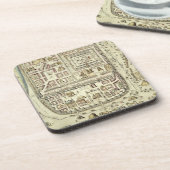 Kaart van Jeruzalem en het omringende gebied, uit Bier Onderzetter (Linkerzijde)