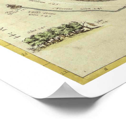 Kaart van Jeruzalem en het omringende gebied, uit  Poster (Hoek)