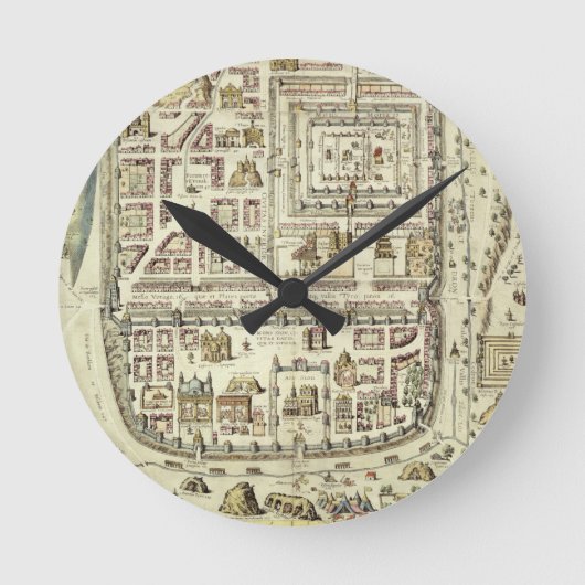 Kaart van Jeruzalem en het omringende gebied, uit  Ronde Klok (Voorkant)