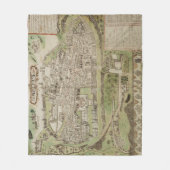  kaart van Jeruzalem Israël (16e eeuw) Fleece Deken (Voorkant)