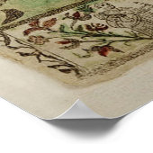  kaart van Jeruzalem Israël (16e eeuw) Poster (Hoek)