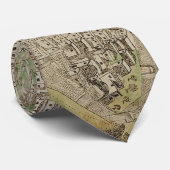  kaart van Jeruzalem Israël (16e eeuw) Stropdas (Opgerold)