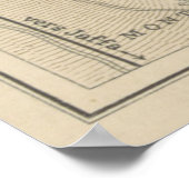  kaart van Jeruzalem Israël (1896) Poster (Hoek)