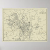  kaart van Jeruzalem Israël (1917) Poster (Voorkant)