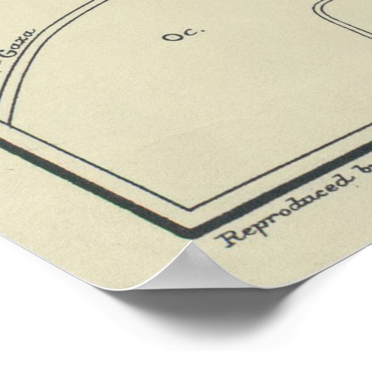  kaart van Jeruzalem Israël (1917) Poster (Hoek)