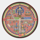 Kaart van Jeruzalem sticker (Voorkant)