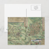 Kaart van Jeruzalem uit "Civitates Orbis Terrarum" (Voorkant / Achterkant)