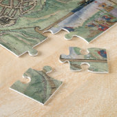Kaart van Jeruzalem uit "Civitates Orbis Terrarum" Legpuzzel (Zijkant)