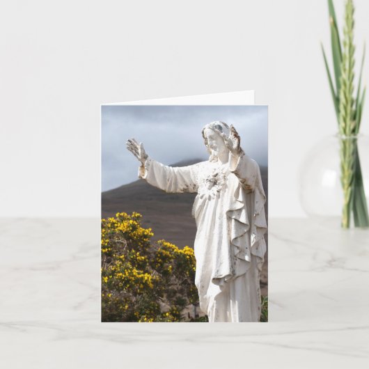 Kaart van Jesus Statue in Ierland (Voorkant)