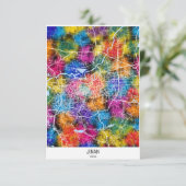 Kaart van Jinan China (Staand voorkant)