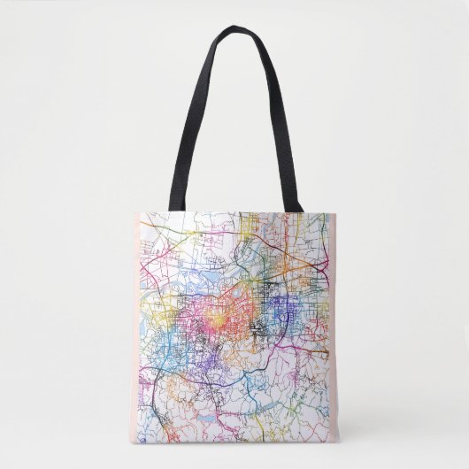 Kaart van Jinan China Tote Bag (Voorkant)