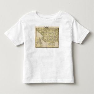 Kaart van JoDaviess County, Moline en Dunleith Kinder Shirts