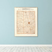 Kaart van Johnson County Canvas Afdruk (Insitu (Houten vloer))