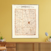 Kaart van Johnson County Canvas Afdruk (Insitu (Woonkamer))