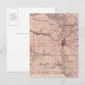 Kaart van Johnson County, staat Iowa (Voorkant / Achterkant)