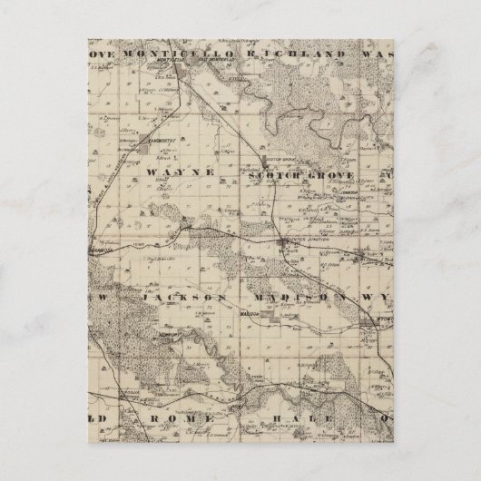 Kaart van Jones County, staat Iowa (Voorkant)