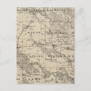 Kaart van Jones County, staat Iowa