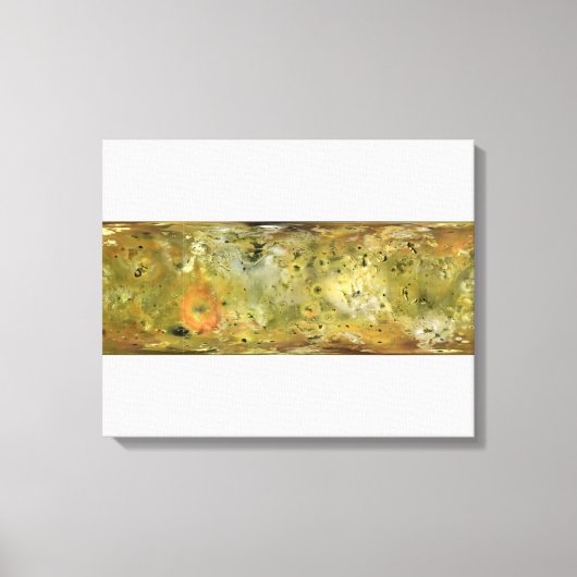 Kaart van Jupiter's maan Lo Canvas Afdruk (Voorkant)