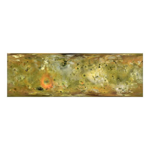 Kaart van Jupiter's maan Lo Foto Afdruk