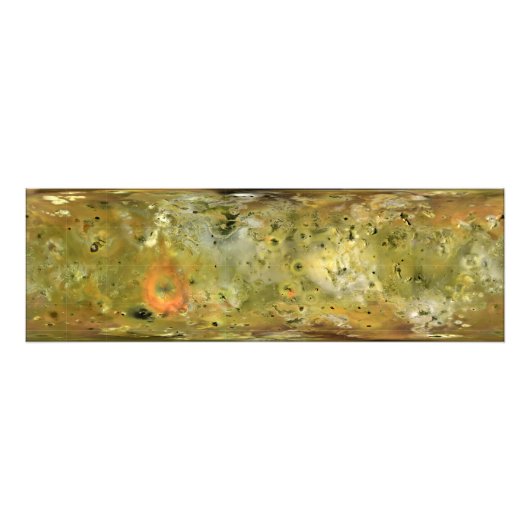 Kaart van Jupiter's maan Lo Foto Afdruk (Voorkant)