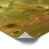 Kaart van Jupiter's maan Lo Poster (Hoek)