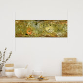 Kaart van Jupiter's maan Lo Poster (Keuken)