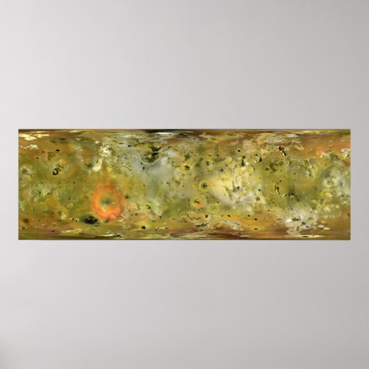 Kaart van Jupiter's maan Lo Poster (Voorkant)