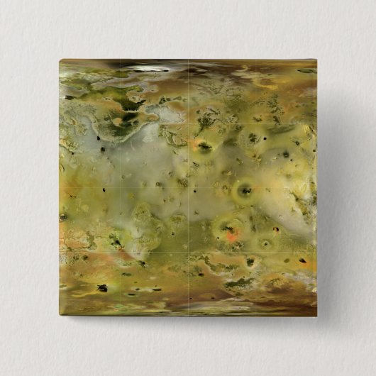 Kaart van Jupiter's maan Lo Vierkante Button 5,1 Cm (Voorkant)