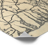 kaart van kaap en cyclist (1893) poster (Hoek)