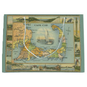  kaart van Kaap en massachusetts Groot Cadeauzakje (Voorkant)