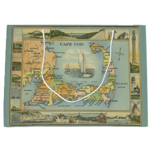 kaart van Kaap en massachusetts Groot Cadeauzakje