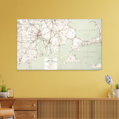  kaart van Kaapverdië en Rhode Island (1917) Canvas Afdruk (Insitu (Woonkamer))