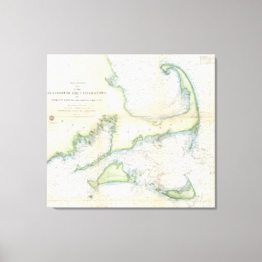  kaart van kabeljauw (1857) canvas afdruk (Voorkant)