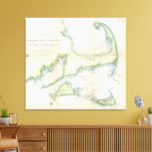  kaart van kabeljauw (1857) canvas afdruk (Insitu (Woonkamer))