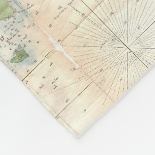  kaart van kabeljauw (1857) fleece deken (Hoek)